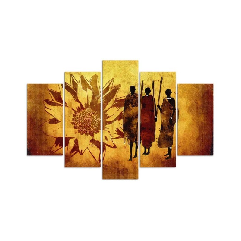 Dekoratives Leinwandbild - Afrika-Krieger | Feeby