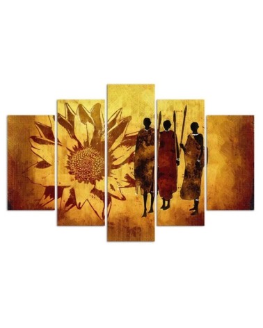 Dekoratives Leinwandbild - Afrika-Krieger | Feeby