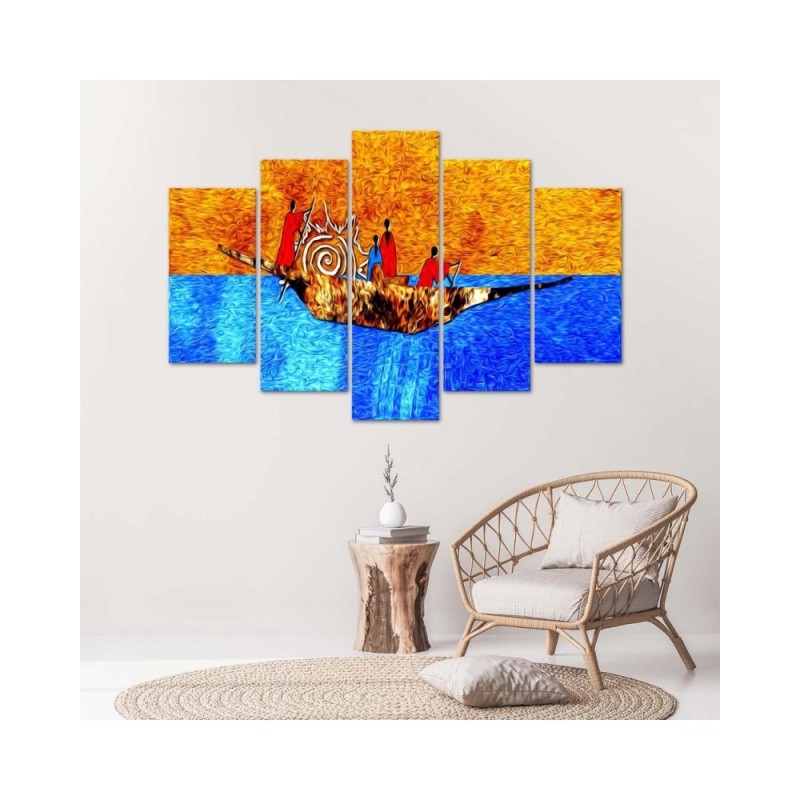 Leinwandbild modern - Afrika Landschaft Menschen | Feeby