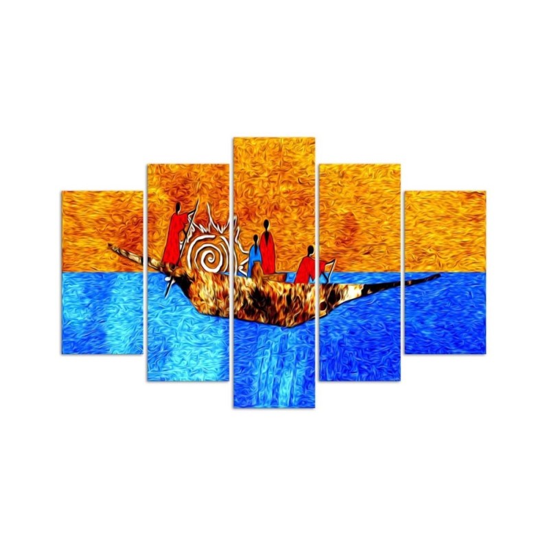 Leinwandbild modern - Afrika Landschaft Menschen | Feeby