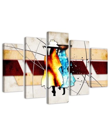 Retro modern Canas painting African women for wall | FEEBY