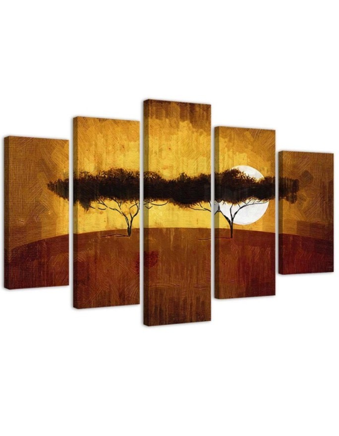 Bild auf Leinwand - Afrika-Landschaftsbäume | Feeby