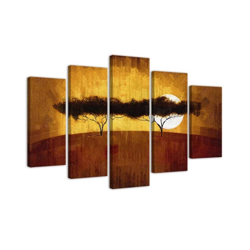 Bild auf Leinwand - Afrika-Landschaftsbäume | Feeby