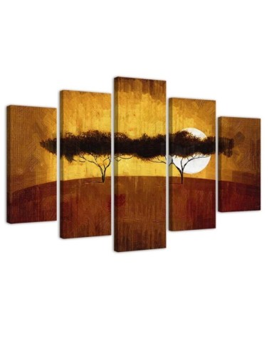 Bild auf Leinwand - Afrika-Landschaftsbäume | Feeby