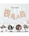 Obraz boho dla dzieci Misie Loving candies | FEEBY