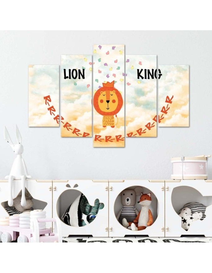 Lion King 5-part picture for children's room for the wall | FEEBY