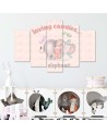 Obraz dziecięcy Słonik Loving candies elephant | FEEBY