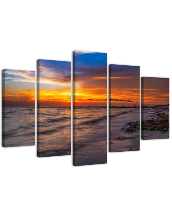 Leinwanddruck - Meer bei Sonnenuntergang | Feeby