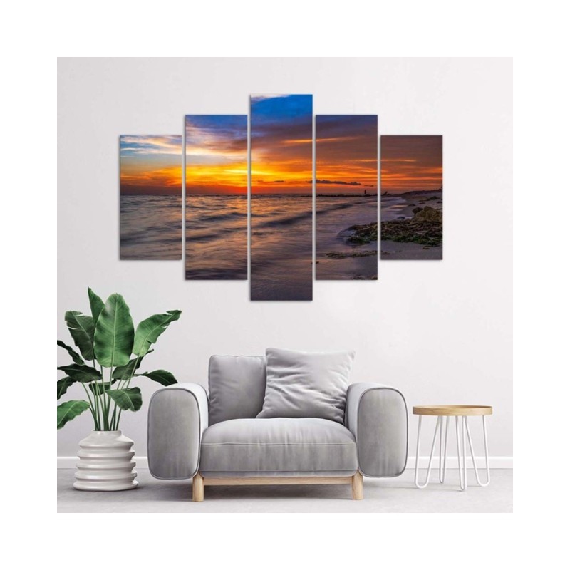 Leinwanddruck - Meer bei Sonnenuntergang | Feeby