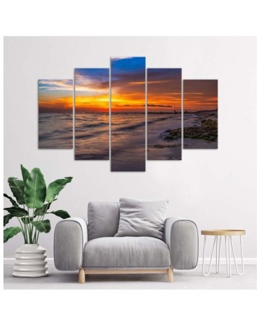 Leinwanddruck - Meer bei Sonnenuntergang | Feeby