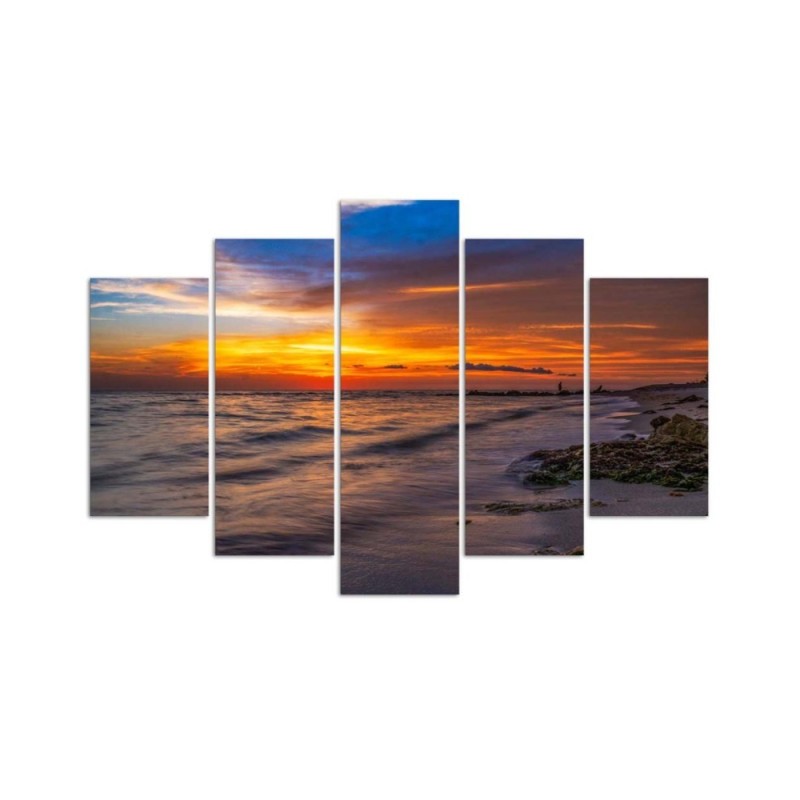 Leinwanddruck - Meer bei Sonnenuntergang | Feeby