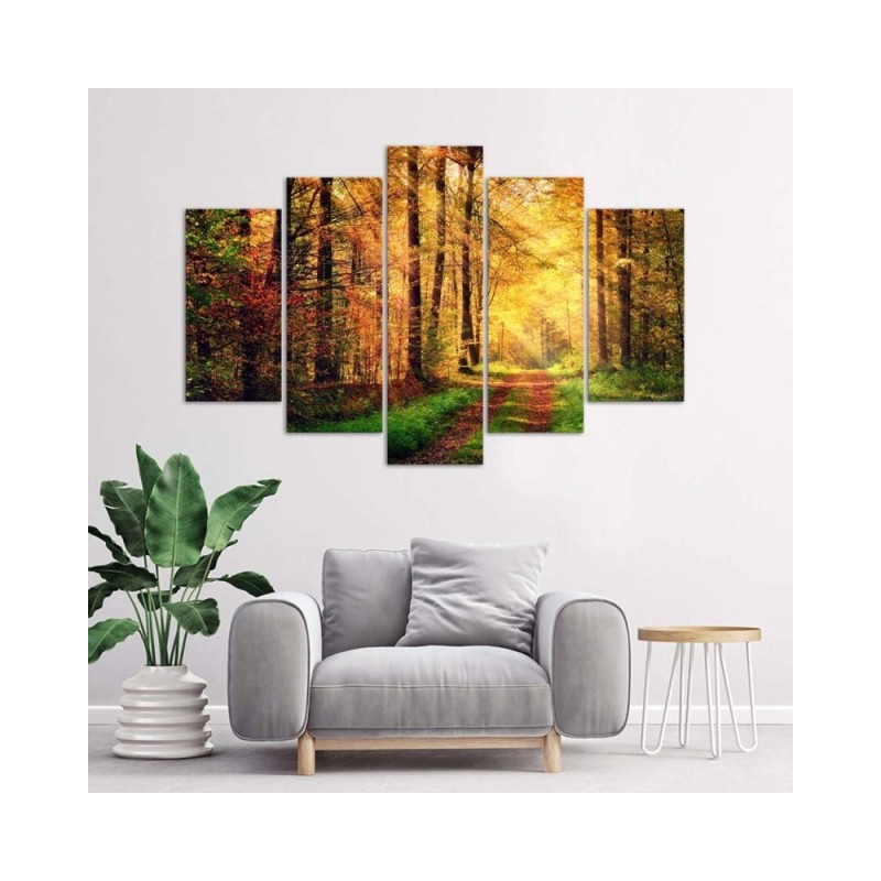 Leinwandbild modern - Wald Herbst | Feeby