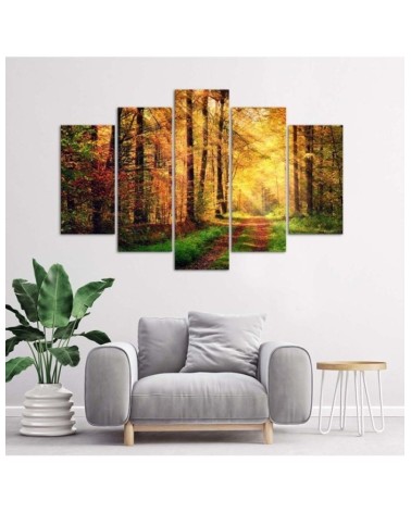 Leinwandbild modern - Wald Herbst | Feeby