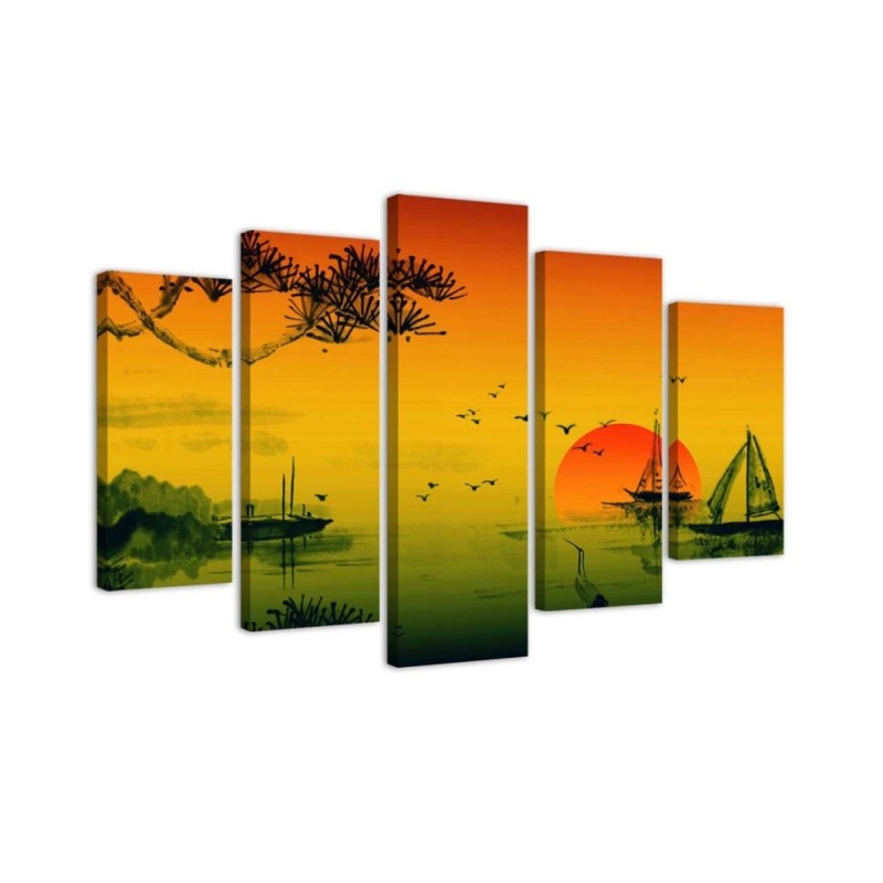 Leinwandbild - Japan Sonnenuntergang | Feeby