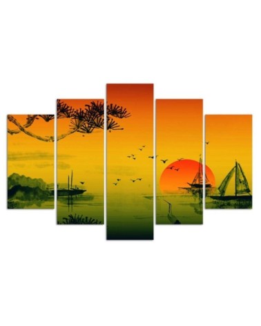 Leinwandbild - Japan Sonnenuntergang | Feeby