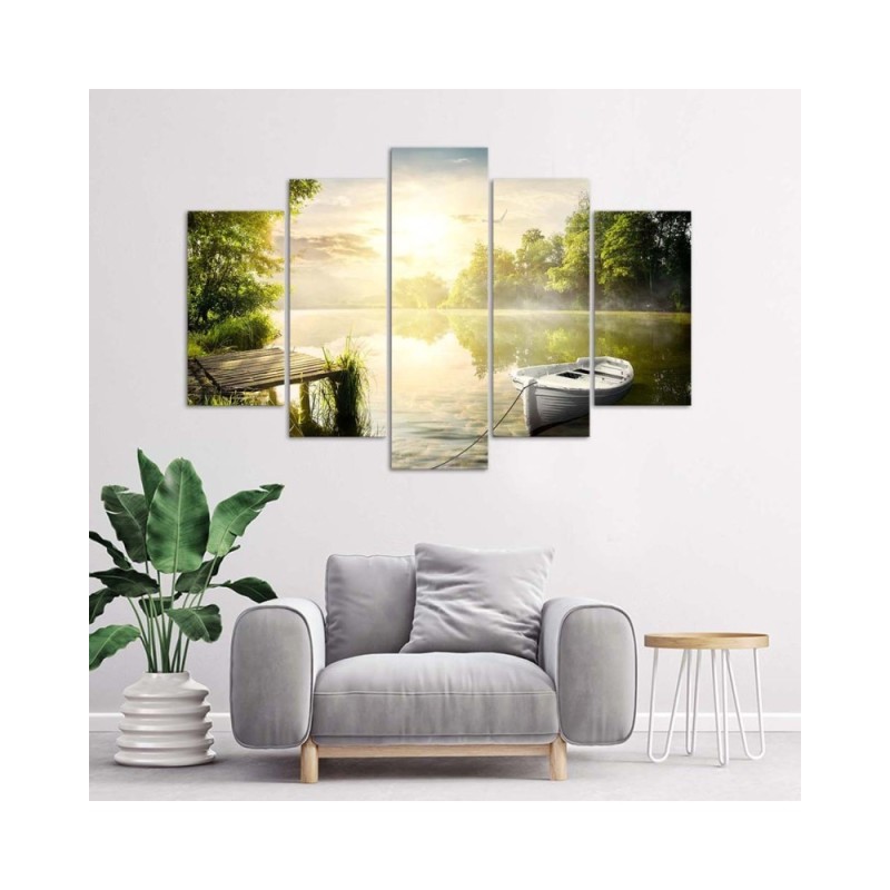 Leinwandbild - Sonnenaufgang See | Feeby