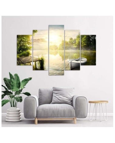 Leinwandbild - Sonnenaufgang See | Feeby