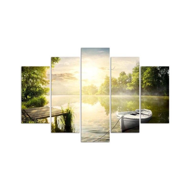 Leinwandbild - Sonnenaufgang See | Feeby