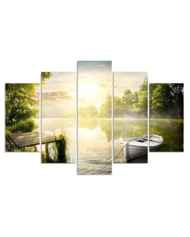 Leinwandbild - Sonnenaufgang See | Feeby