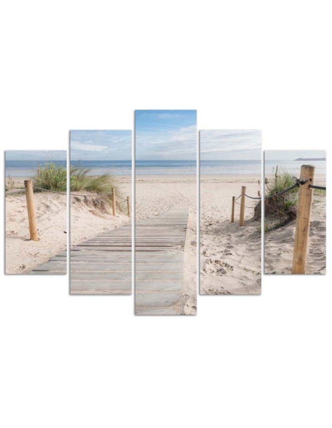 Beach sea landscape canvas painting for living room for wall | FEEBY