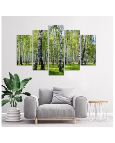 Bild auf Leinwand - Birkenwald | Feeby