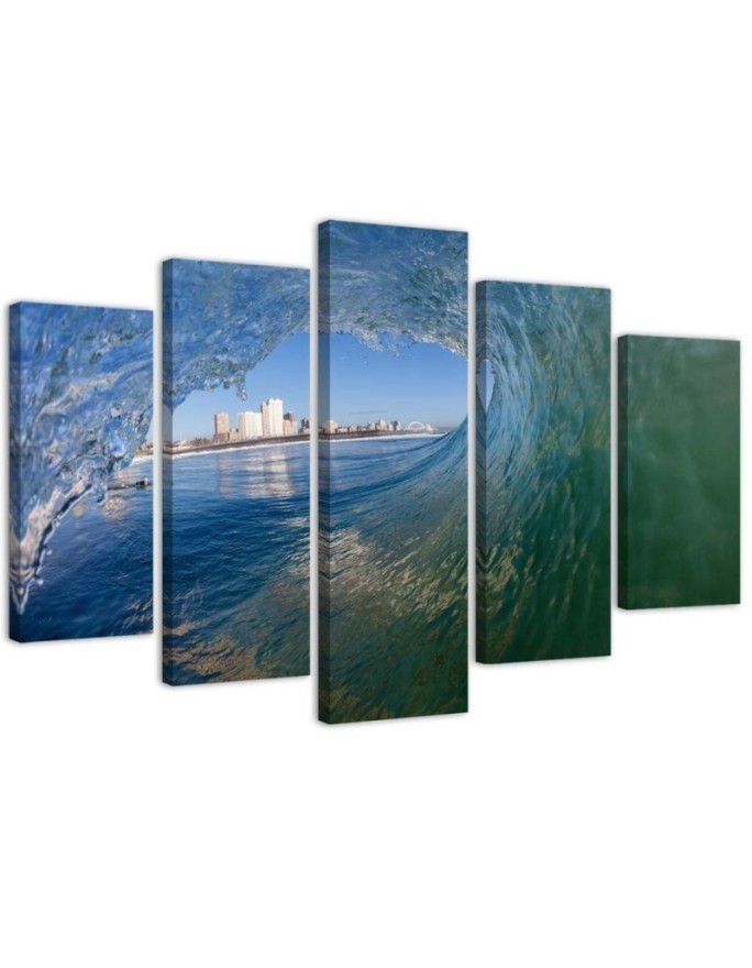 Leinwandbild - Blick auf die Meereswelle | Feeby