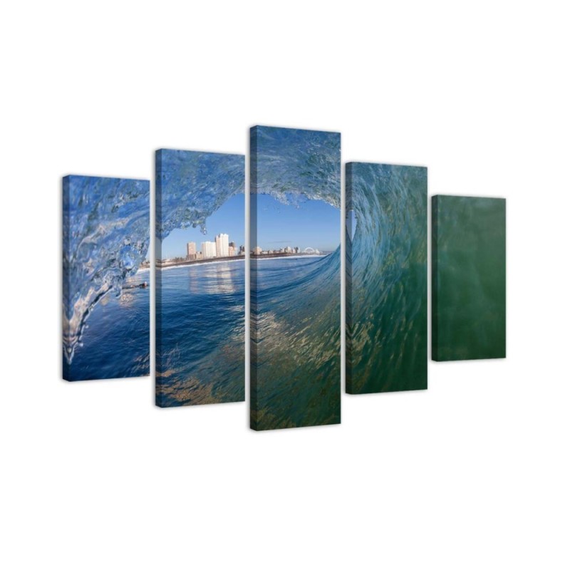 Leinwandbild - Blick auf die Meereswelle | Feeby