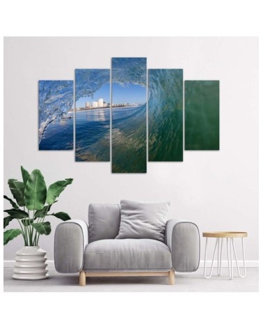 Leinwandbild - Blick auf die Meereswelle | Feeby