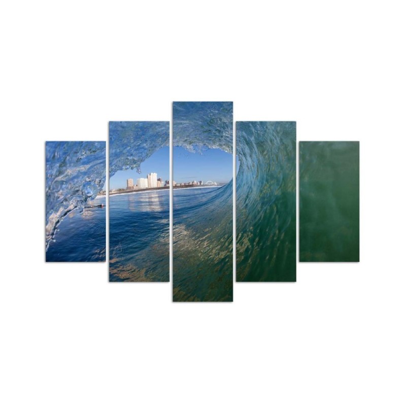 Leinwandbild - Blick auf die Meereswelle | Feeby