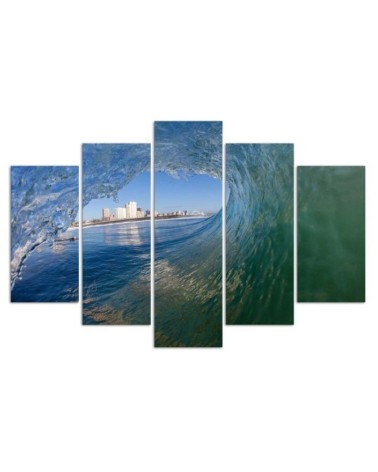 Leinwandbild - Blick auf die Meereswelle | Feeby