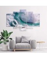Ocean morze fala obrazy 5 częściowe do biura, salonu | FEEBY