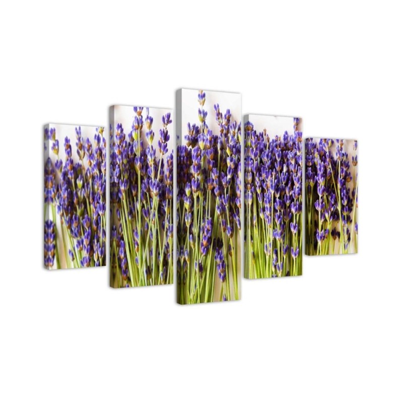 Wandbild für Wohnzimmer - Lavendelblüten Natur | Feeby