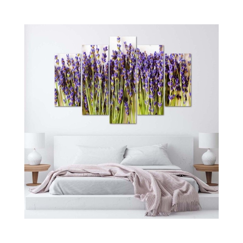 Wandbild für Wohnzimmer - Lavendelblüten Natur | Feeby