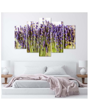 Wandbild für Wohnzimmer - Lavendelblüten Natur | Feeby
