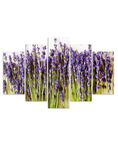 Wandbild für Wohnzimmer - Lavendelblüten Natur | Feeby