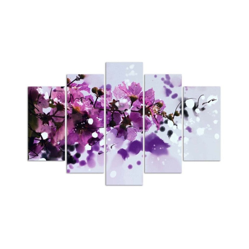 Modernes Wandbild - Blumen Lila Natur | Feeby