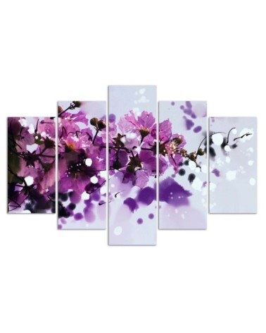 Modernes Wandbild - Blumen Lila Natur | Feeby