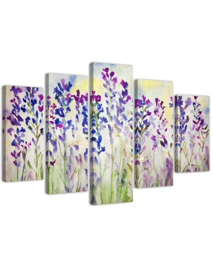 Bild auf Leinwand - Lila Feldblumen | Feeby