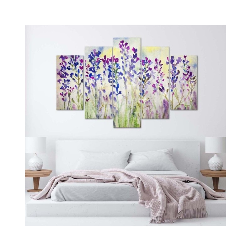 Bild auf Leinwand - Lila Feldblumen | Feeby