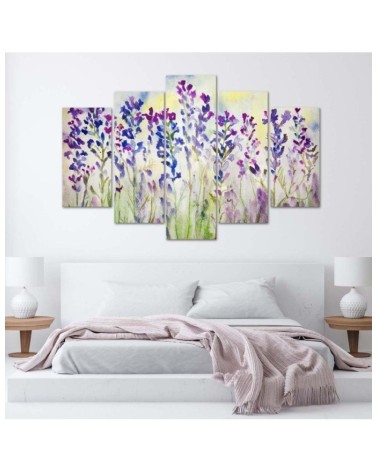 Bild auf Leinwand - Lila Feldblumen | Feeby