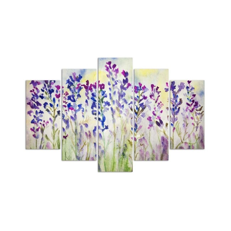 Bild auf Leinwand - Lila Feldblumen | Feeby