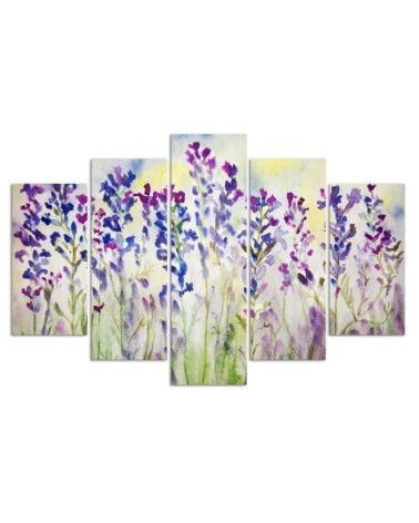 Bild auf Leinwand - Lila Feldblumen | Feeby