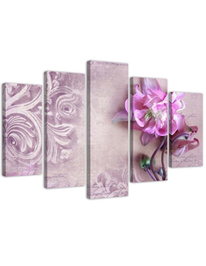 Leinwanddruck - Rosa Blume Abstraktion | Feeby