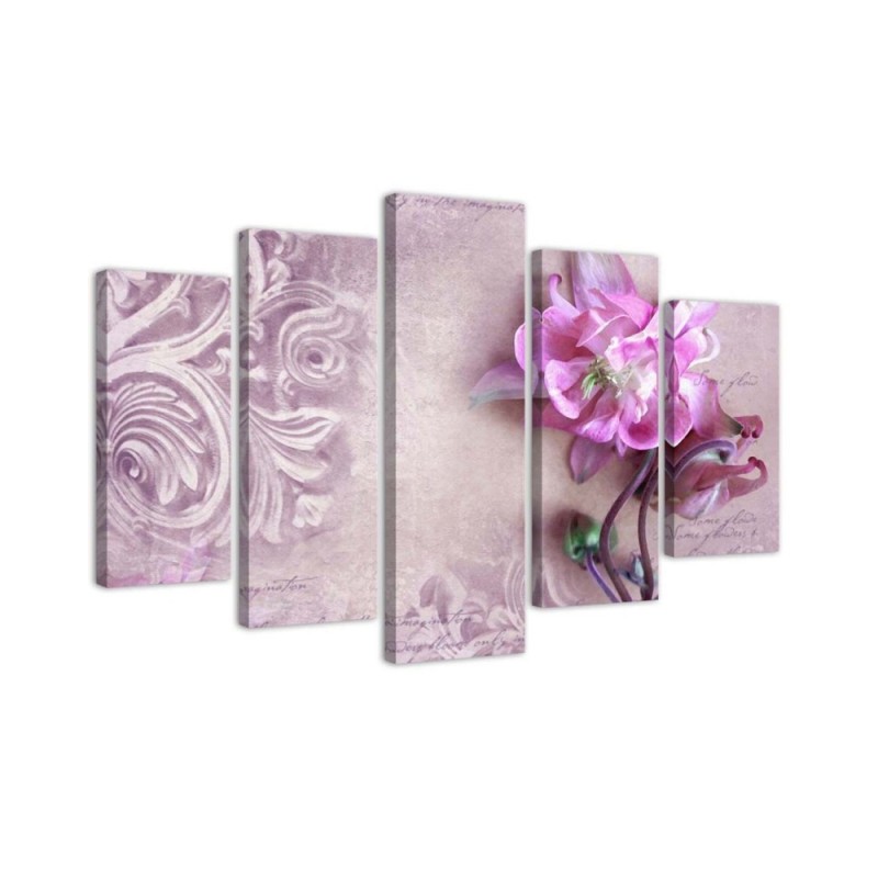 Leinwanddruck - Rosa Blume Abstraktion | Feeby