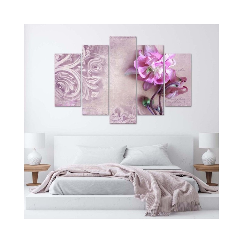 Leinwanddruck - Rosa Blume Abstraktion | Feeby