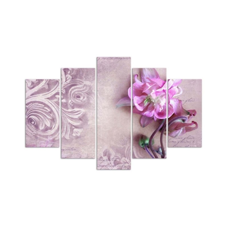 Leinwanddruck - Rosa Blume Abstraktion | Feeby