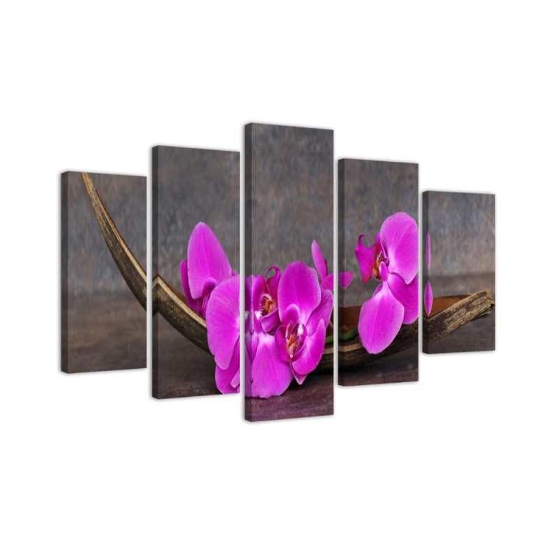 Leinwandbild - Orchidee Blume Zen Spa | Feeby