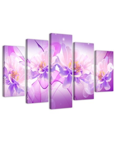 Bild auf Leinwand - Violette Blumen Natur | Feeby