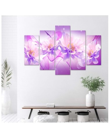 Bild auf Leinwand - Violette Blumen Natur | Feeby
