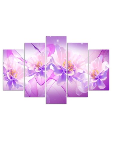 Bild auf Leinwand - Violette Blumen Natur | Feeby